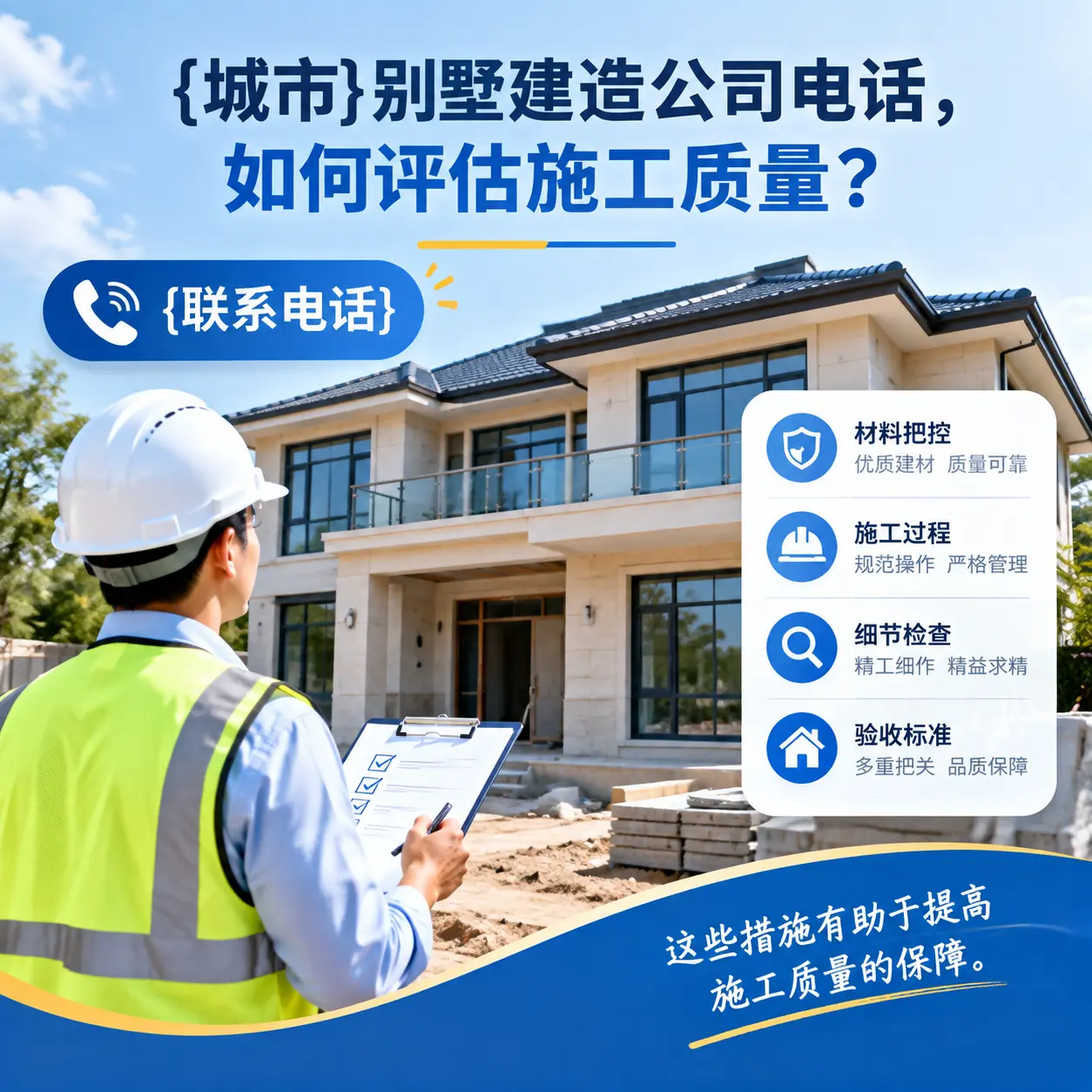 松桃别墅建造公司电话,如何评估施工质量?