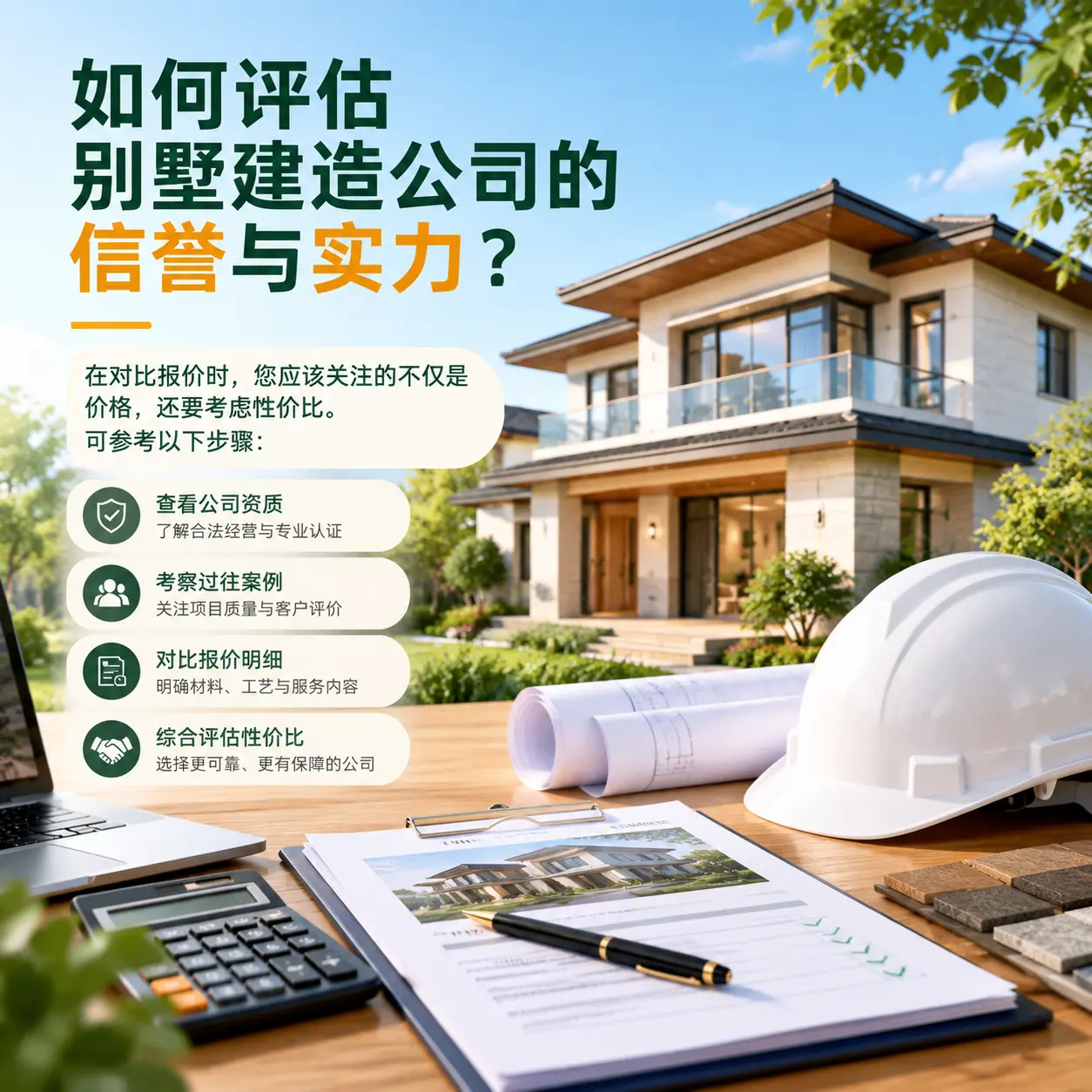 如何评估 松桃 别墅建造公司的信誉与实力？