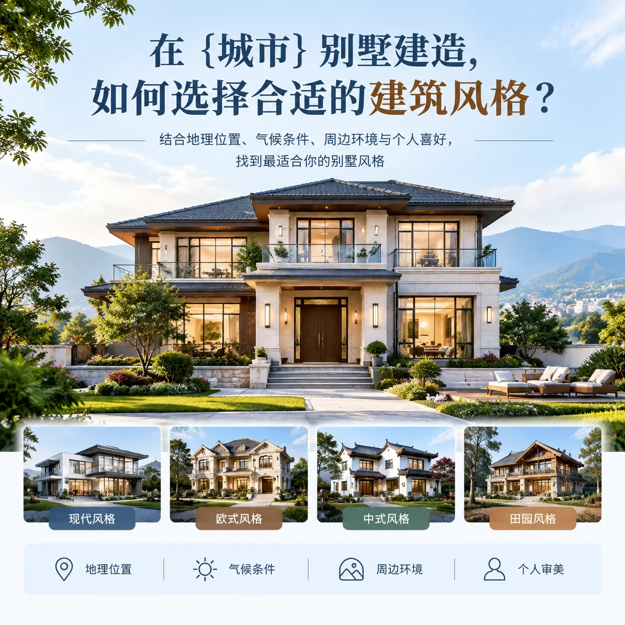 在 松桃 别墅建造，如何选择合适的建筑风格？